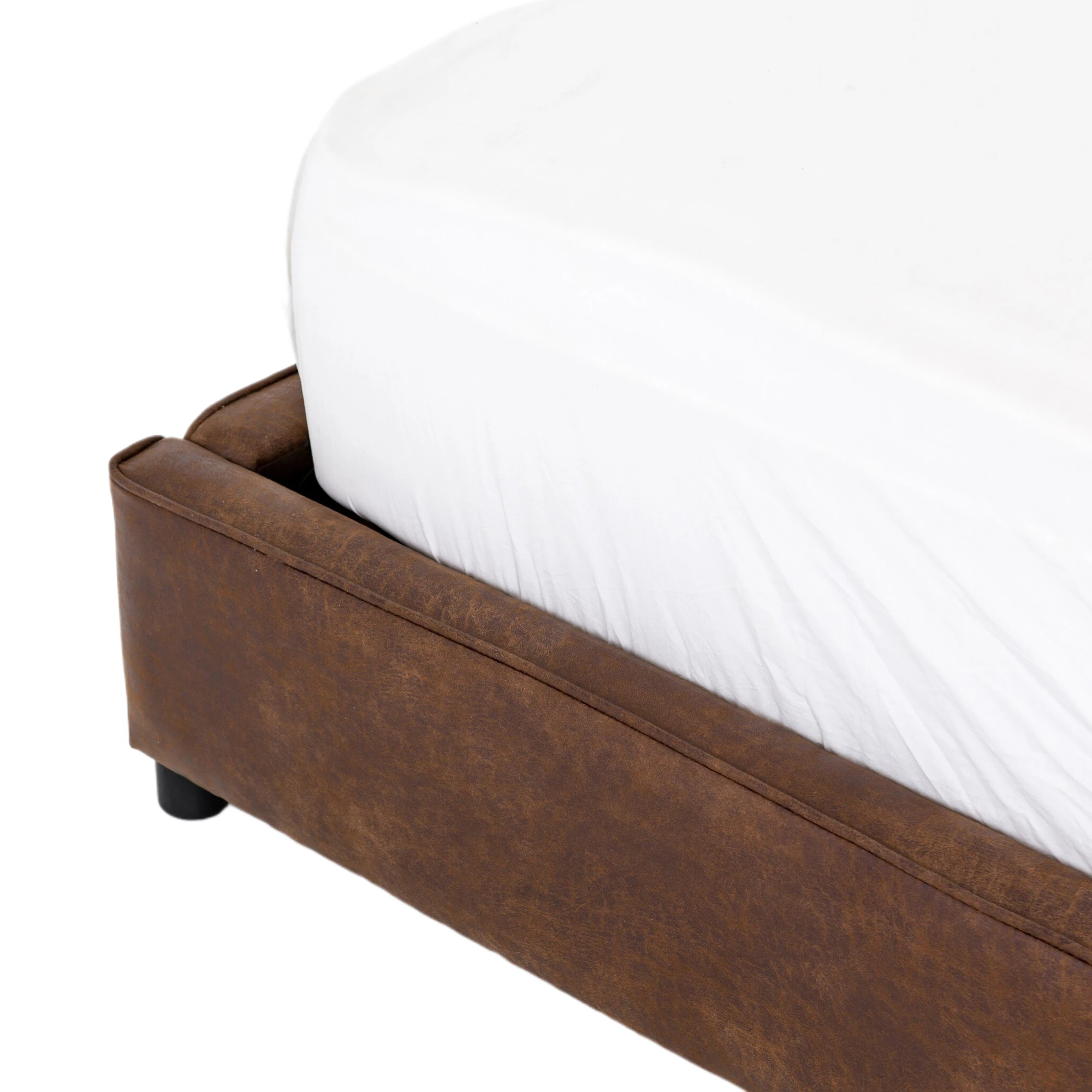 Adella Faux Leather Bed, Vintage Tobacco 11 Adella Faux Leather Bed, Vintage Tobacco
