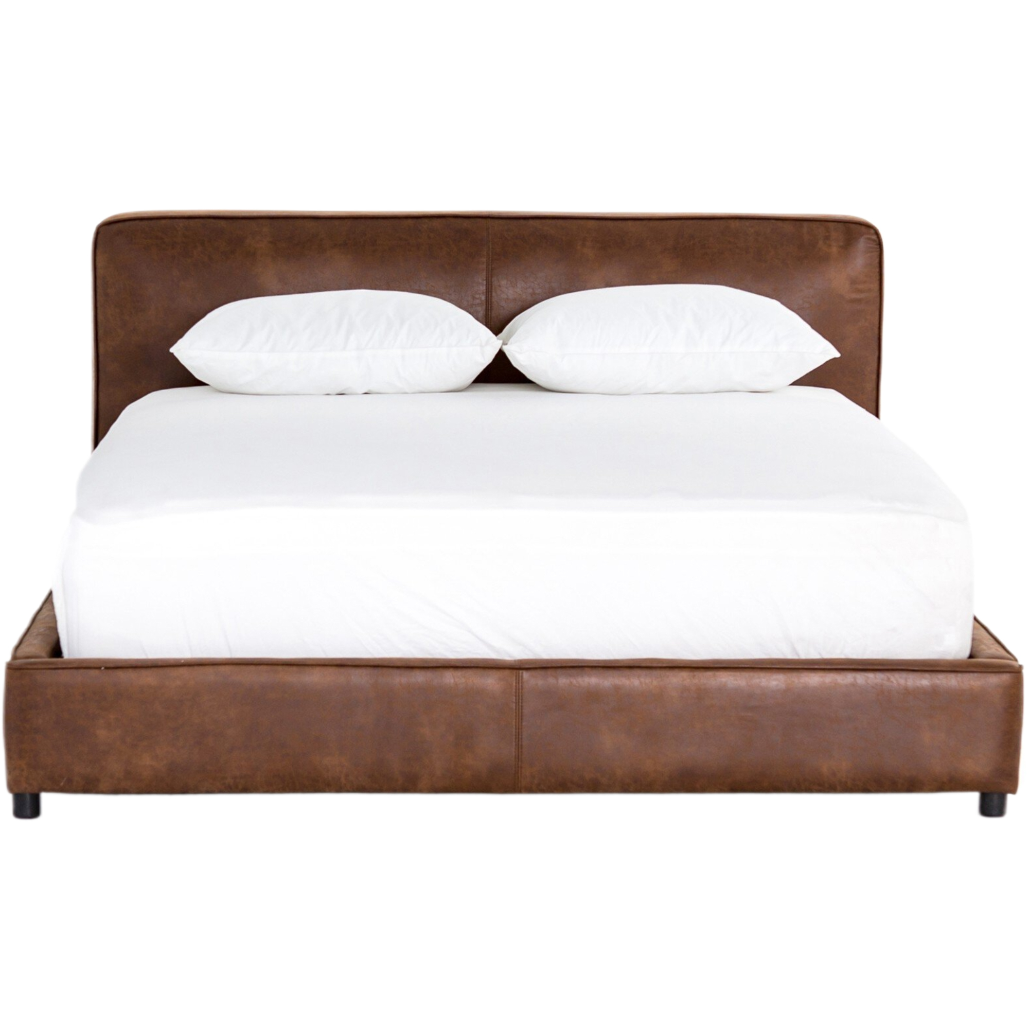 Adella Faux Leather Bed, Vintage Tobacco 3 Adella Faux Leather Bed, Vintage Tobacco