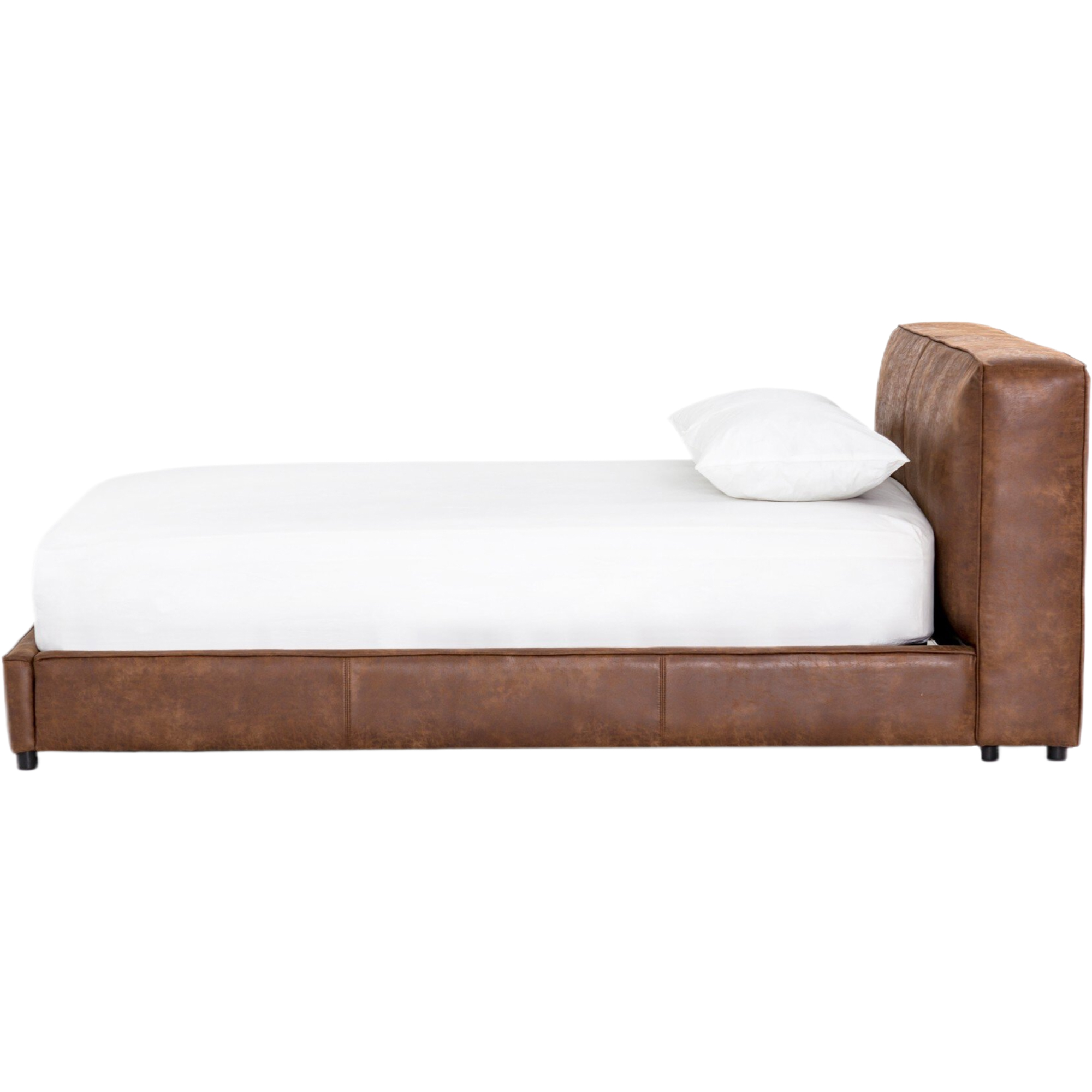 Adella Faux Leather Bed, Vintage Tobacco 4 Adella Faux Leather Bed, Vintage Tobacco