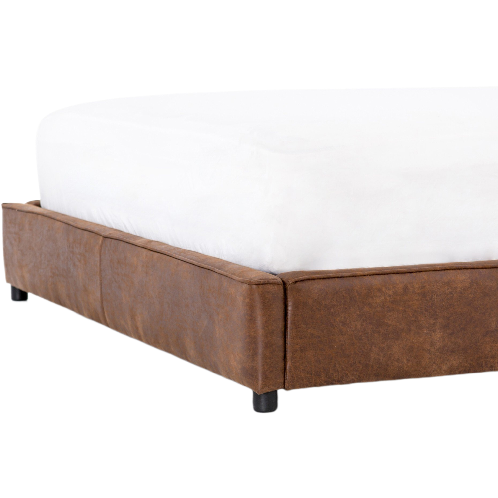 Adella Faux Leather Bed, Vintage Tobacco 7 Adella Faux Leather Bed, Vintage Tobacco
