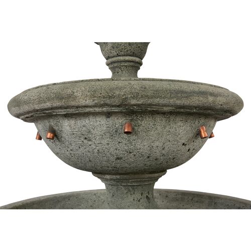 52" Charente Fountain, Distressed Gray 2 52" Charente Fountain, Distressed Gray