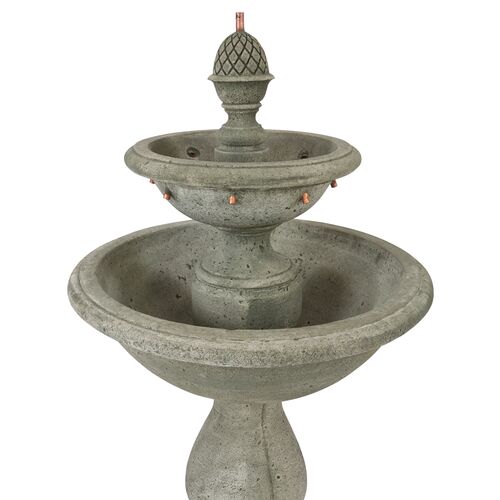 52" Charente Fountain, Distressed Gray 5 52" Charente Fountain, Distressed Gray