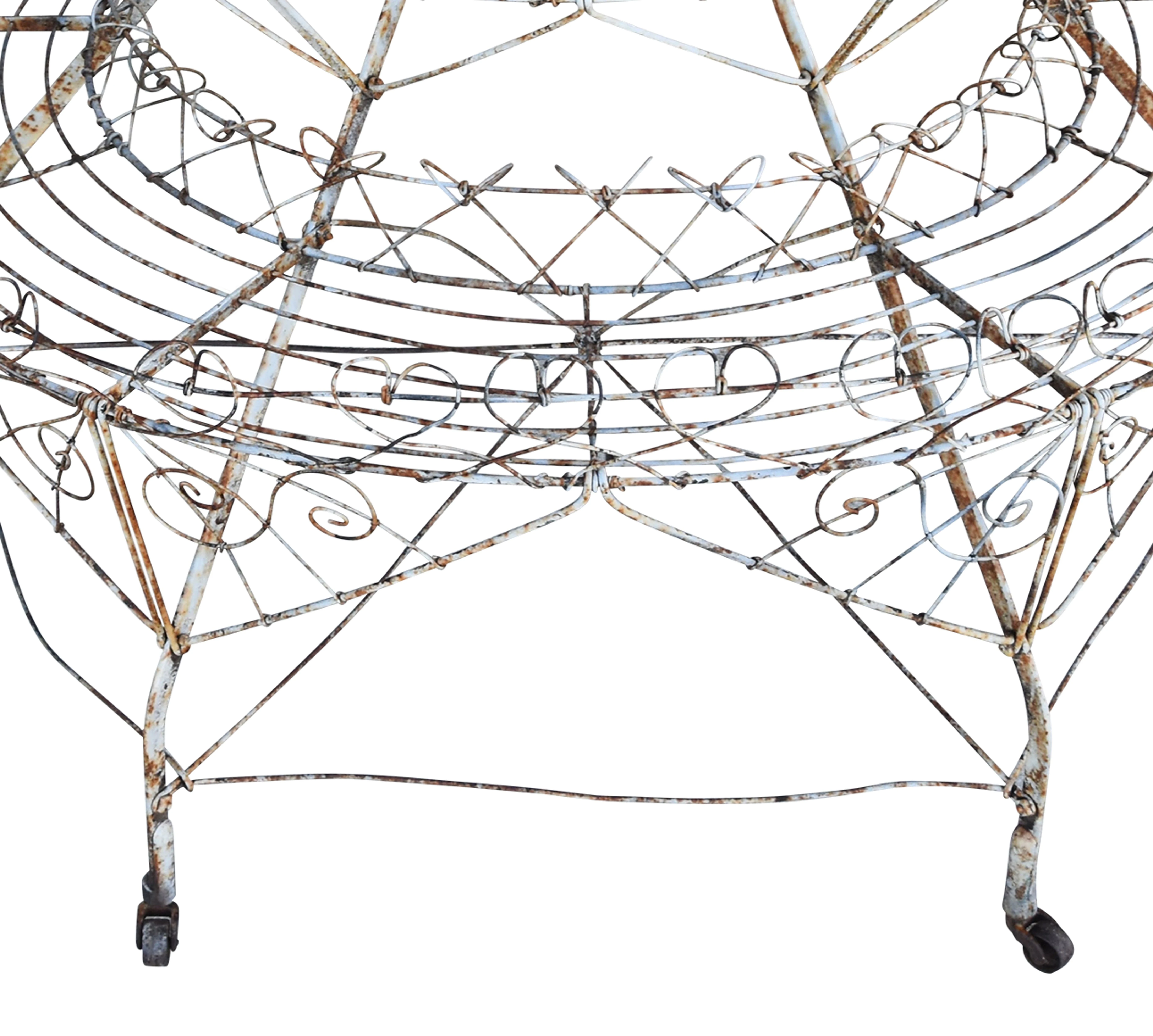 Vintage French Wire Tiered Plant Stand 6 Vintage French Wire Tiered Plant Stand