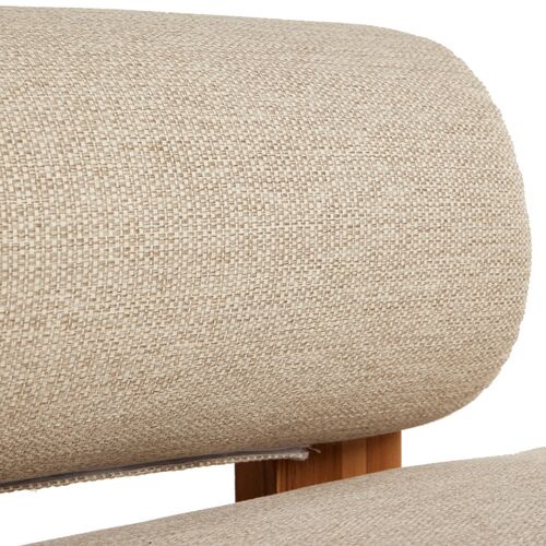 Kirby Outdoor Left-Facing Chaise, Natural Teak/Sand 11 Kirby Outdoor Left-Facing Chaise, Natural Teak/Sand