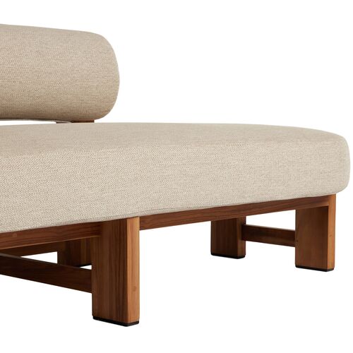 Kirby Outdoor Left-Facing Chaise, Natural Teak/Sand 9 Kirby Outdoor Left-Facing Chaise, Natural Teak/Sand