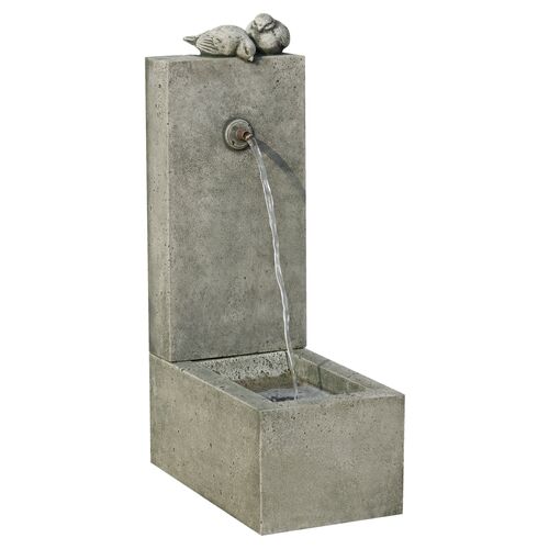 18" Bird Element Fountain, Alpine Stone 1 18" Bird Element Fountain, Alpine Stone