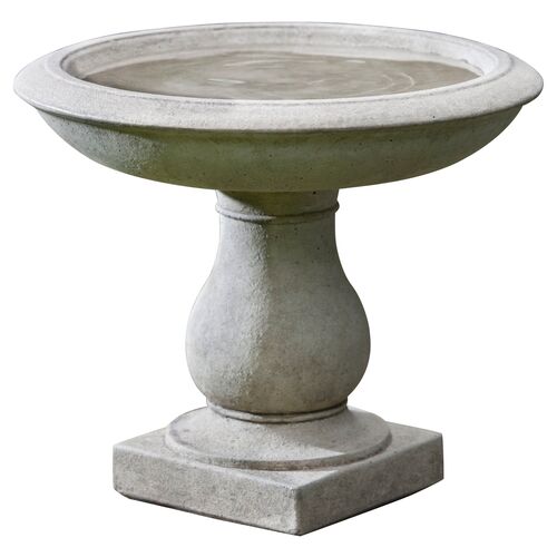 10.25" Beauvoir Birdbath, Gray