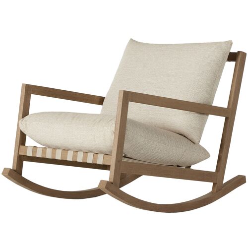 Glenn Outdoor Rocking Chair, Washed Brown/Sand 1 Glenn Outdoor Rocking Chair, Washed Brown/Sand