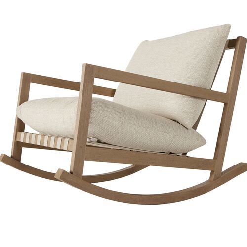 Glenn Outdoor Rocking Chair, Washed Brown/Sand 11 Glenn Outdoor Rocking Chair, Washed Brown/Sand