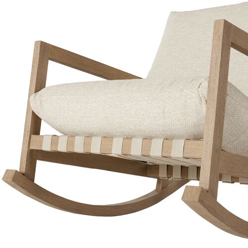 Glenn Outdoor Rocking Chair, Washed Brown/Sand 12 Glenn Outdoor Rocking Chair, Washed Brown/Sand