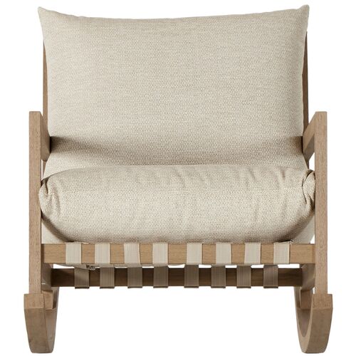 Glenn Outdoor Rocking Chair, Washed Brown/Sand 2 Glenn Outdoor Rocking Chair, Washed Brown/Sand