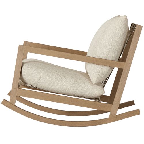 Glenn Outdoor Rocking Chair, Washed Brown/Sand 3 Glenn Outdoor Rocking Chair, Washed Brown/Sand