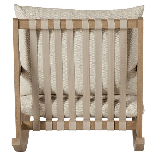 Glenn Outdoor Rocking Chair, Washed Brown/Sand 4 Glenn Outdoor Rocking Chair, Washed Brown/Sand