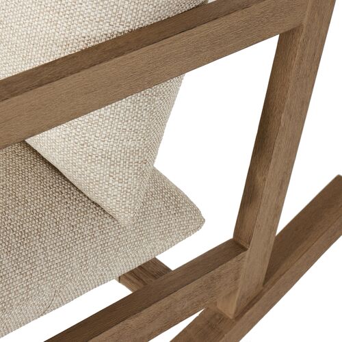 Glenn Outdoor Rocking Chair, Washed Brown/Sand 9 Glenn Outdoor Rocking Chair, Washed Brown/Sand