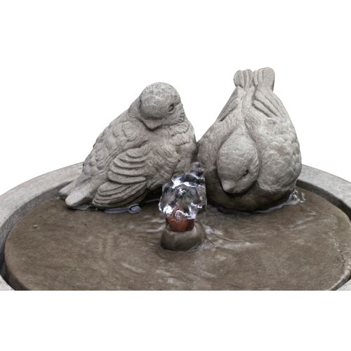 10" Bird Fountain, Gray 2 10" Bird Fountain, Gray