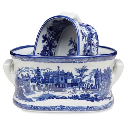 Asst. of 2 Patterned Planters, Blue 5 Asst. of 2 Patterned Planters, Blue