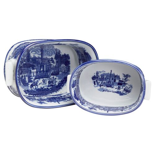 Asst. of 2 Patterned Planters, Blue 6 Asst. of 2 Patterned Planters, Blue