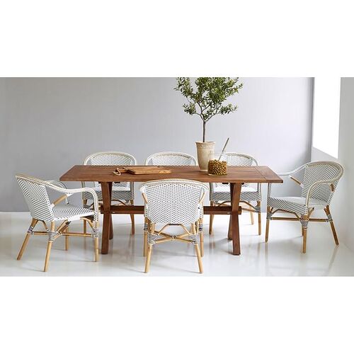 Colonial Teak Outdoor Dining Table, Brown 4 Colonial Teak Outdoor Dining Table, Brown