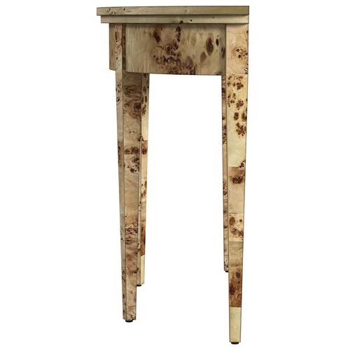 Ruth Demilune Burl 36" Console Table 3 Ruth Demilune Burl 36" Console Table
