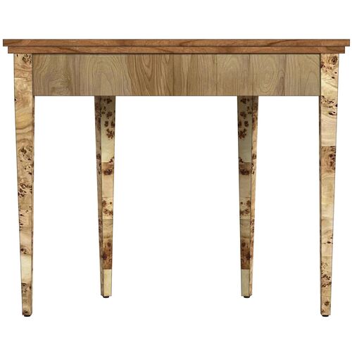 Ruth Demilune Burl 36" Console Table 4 Ruth Demilune Burl 36" Console Table