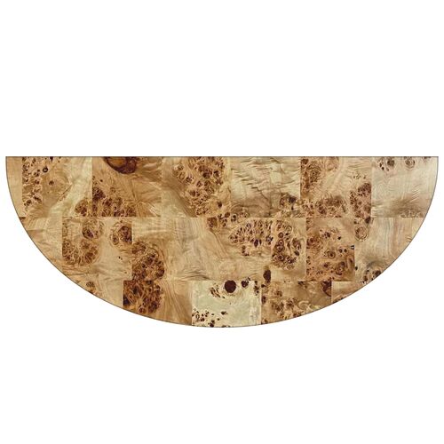 Ruth Demilune Burl 36" Console Table 5 Ruth Demilune Burl 36" Console Table