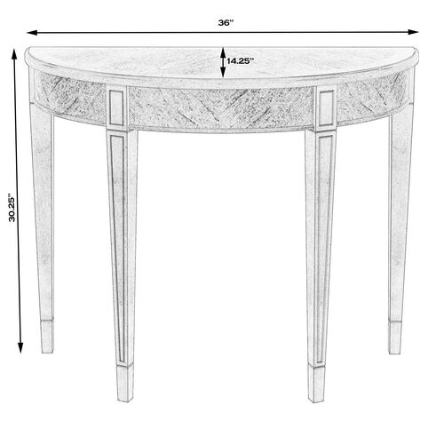 Ruth Demilune Burl 36" Console Table 6 Ruth Demilune Burl 36" Console Table