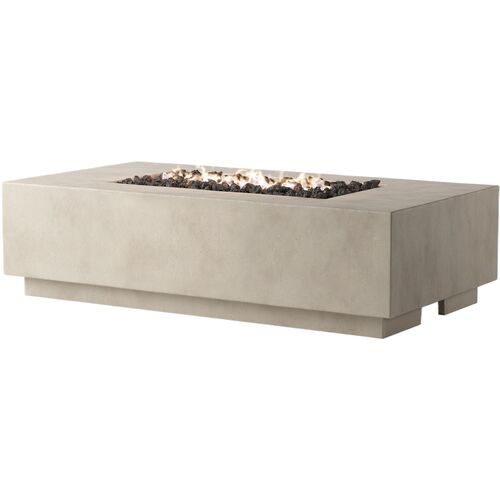 Rocco Outdoor Concrete Rectangular Fire Table 1 Rocco Outdoor Concrete Rectangular Fire Table