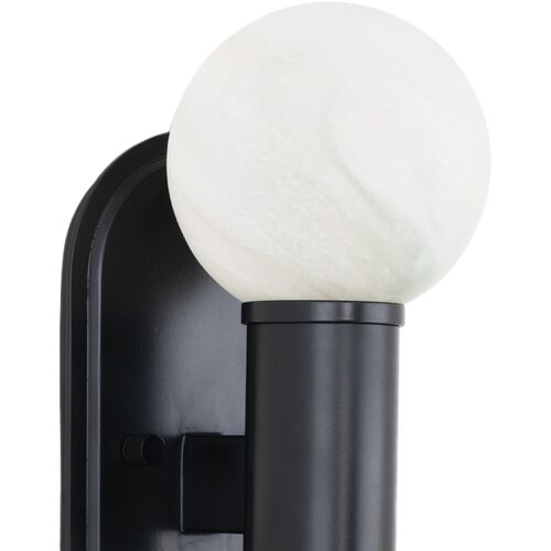 Dion Globe Outdoor Wall Sconce, Black 3 Dion Globe Outdoor Wall Sconce, Black