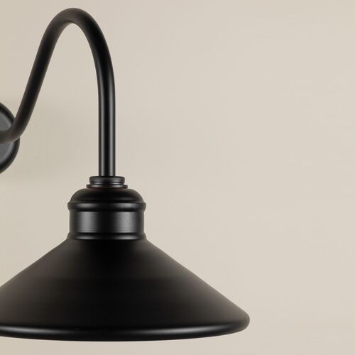 Kaelia Outdoor Wall Sconce, Matte Black 3 Kaelia Outdoor Wall Sconce, Matte Black