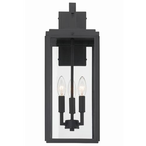 Byron 3 Light Outdoor Sconce, Matte Black 2 Byron 3 Light Outdoor Sconce, Matte Black