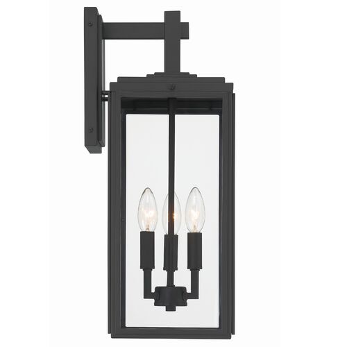 Byron 3 Light Outdoor Sconce, Matte Black 5 Byron 3 Light Outdoor Sconce, Matte Black
