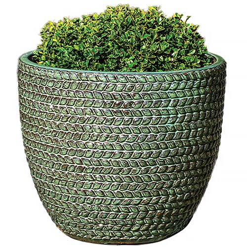 S/3 Sisal Weave Planter, Seafoam Green