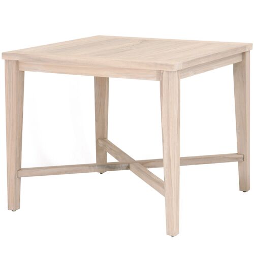Easton Outdoor 42" Square Counter Table, Gray Teak 1 Easton Outdoor 42" Square Counter Table, Gray Teak