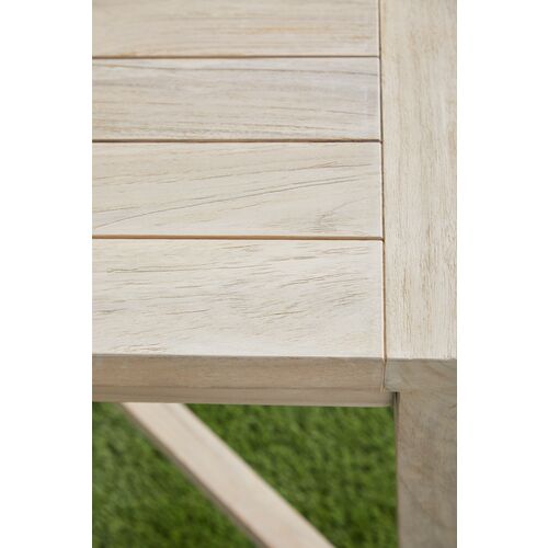 Easton Outdoor 42" Square Counter Table, Gray Teak 11 Easton Outdoor 42" Square Counter Table, Gray Teak