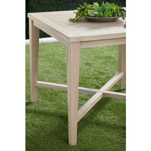 Easton Outdoor 42" Square Counter Table, Gray Teak 12 Easton Outdoor 42" Square Counter Table, Gray Teak
