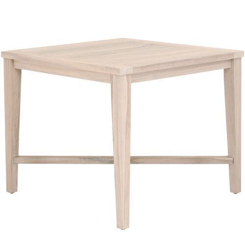 Easton Outdoor 42" Square Counter Table, Gray Teak 3 Easton Outdoor 42" Square Counter Table, Gray Teak