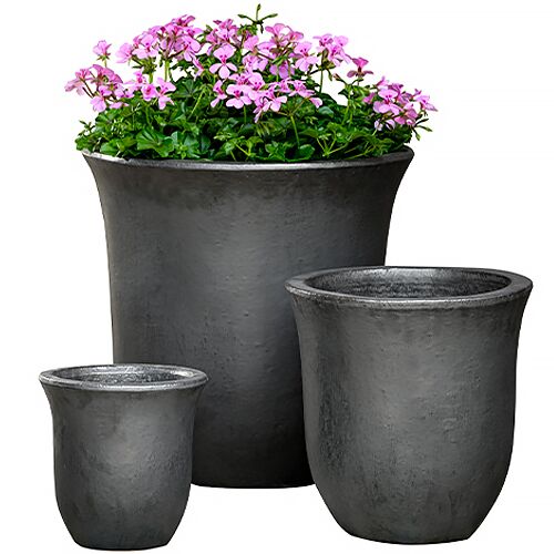 S/3 Campana Planter, Graphite