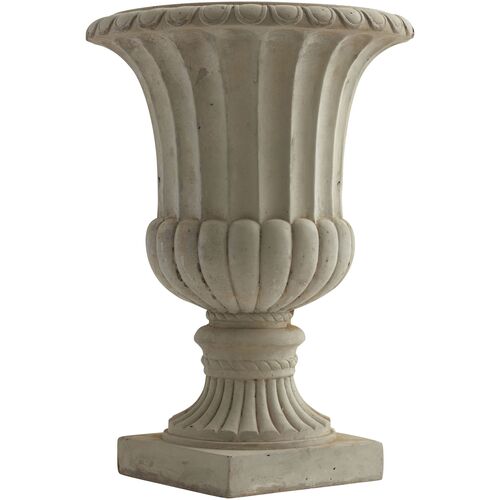 20.25" Large Sand Colored Urn