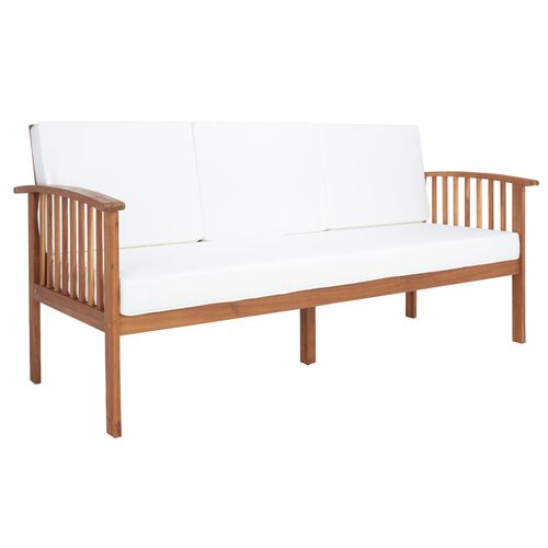 Dashiell Outdoor Bench, Natural/Beige 1 Dashiell Outdoor Bench, Natural/Beige