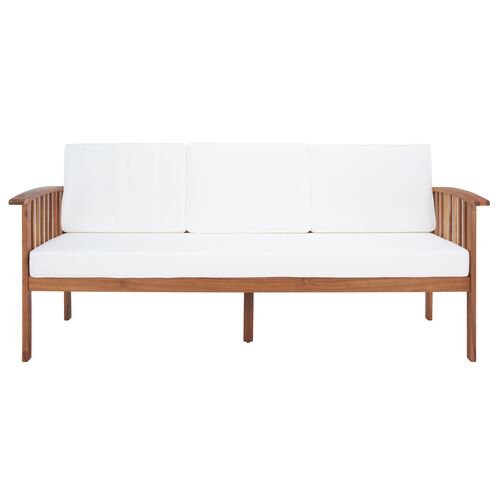 Dashiell Outdoor Bench, Natural/Beige 3 Dashiell Outdoor Bench, Natural/Beige