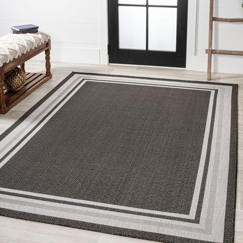 Jamie Indoor/Outdoor Rug, Black/Cream 8 Jamie Indoor/Outdoor Rug, Black/Cream