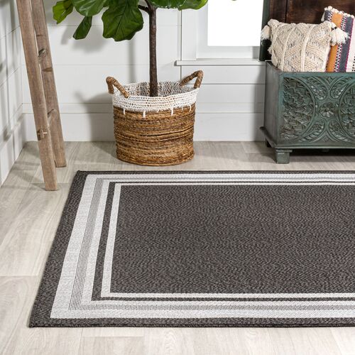 Jamie Indoor/Outdoor Rug, Black/Cream 9 Jamie Indoor/Outdoor Rug, Black/Cream