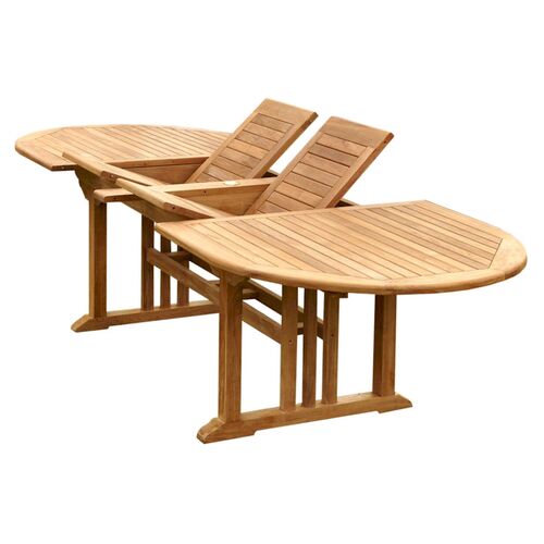Sahara Oval Outdoor Double Extension Dining Table, Natural 1 Sahara Oval Outdoor Double Extension Dining Table, Natural
