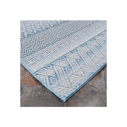 Palm Beach Outdoor Rug, Surf/Ivory 2 Palm Beach Outdoor Rug, Surf/Ivory