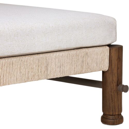 Finnegan Outdoor Teak Woven Chaise 12 Finnegan Outdoor Teak Woven Chaise