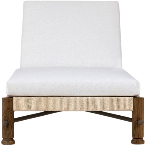 Finnegan Outdoor Teak Woven Chaise 4 Finnegan Outdoor Teak Woven Chaise
