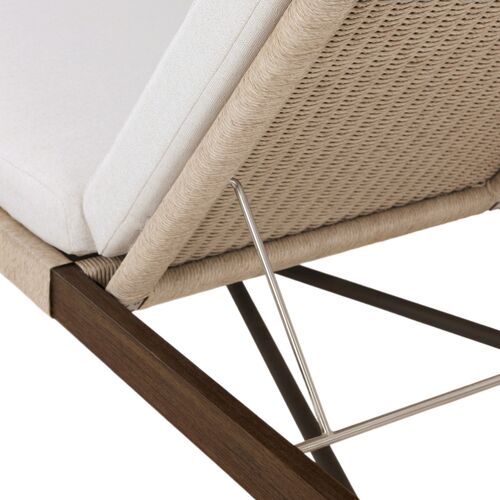Finnegan Outdoor Teak Woven Chaise 7 Finnegan Outdoor Teak Woven Chaise