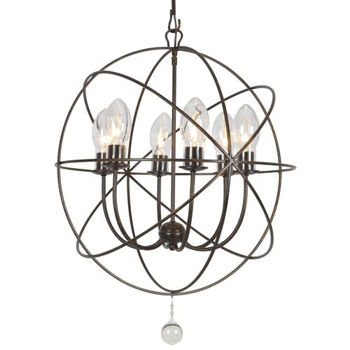 Solaris Outdoor 6-Light Chandelier, Bronze 1 Solaris Outdoor 6-Light Chandelier, Bronze