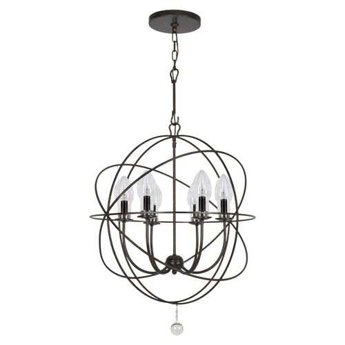 Solaris Outdoor 6-Light Chandelier, Bronze 3 Solaris Outdoor 6-Light Chandelier, Bronze