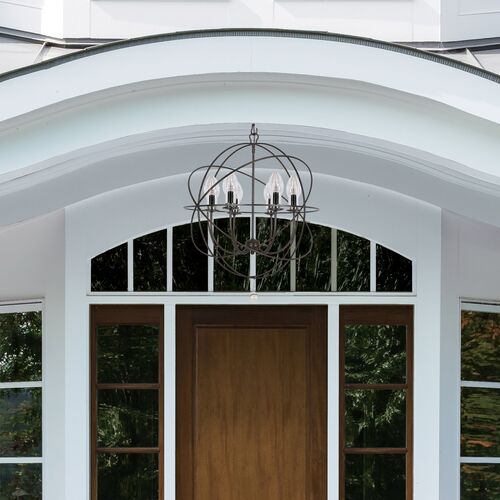 Solaris Outdoor 6-Light Chandelier, Bronze 7 Solaris Outdoor 6-Light Chandelier, Bronze
